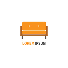 Furniture icon logo. sofa modern design