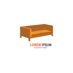 Furniture icon logo. sofa modern design