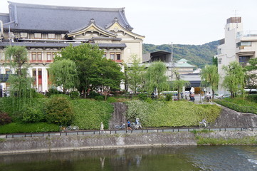 Fototapeta na wymiar Kamo River, Kyoto, Japan