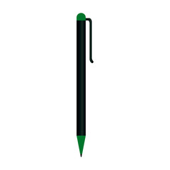 pen supply green color, on white background vector illustration design