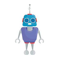 robot toy icon, in white background vector illustration design