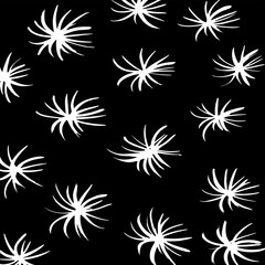 White and black vector. Grunge background. Abstract brush pattern. - 372369191