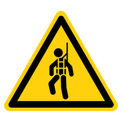 Warning Wear Safety Harness Symbol Sign ,Vector Illustration, Isolate On White Background Label. EPS10