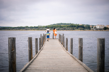 couple on pier