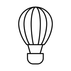 hot air balloon icon, line style
