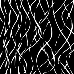 White and black vector. Grunge background. Abstract brush pattern. - 372369994