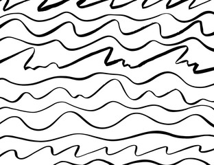 White and black vector. Grunge background. Abstract brush pattern. - 372370328