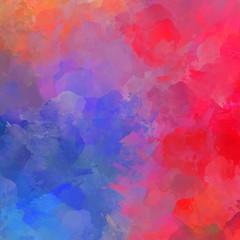 Wall art. Unique and creative illustration. Brush stroked painting. Abstract background of colorful brush strokes. Brushed vibrant wallpaper. Painted artistic creation.