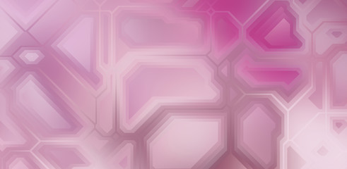 Fototapeta premium Layers of colorful and vibrant geometrical shapes. Digital illustration of a tech layout. Futuristic design template.