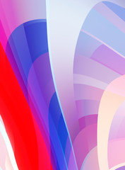 Obraz premium Fluid abstract background with colorful gradient. 2D illustration of modern movement.
