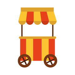 fair cart icon, flat style