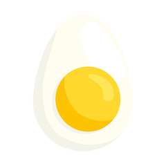 half boiled egg, in white background vector illustration design
