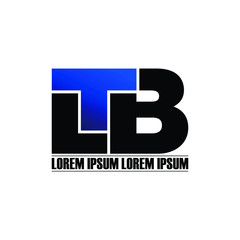 UTB letter monogram logo design vector