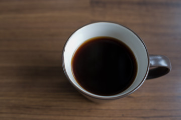 hot coffee cup on table at morning, relax time, latte coffee
