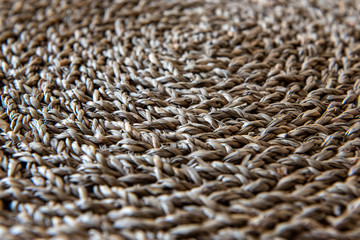 Abstract pattern. Woven wicker texture close up. Willow, rattan, bamboo. Rough coarse, handmade. Backdrop, wallpaper, crafts, hobby concept