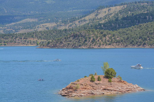 The Reservoir at Flaming Gorge National Recreation Area in Ashley National Forest, Utah