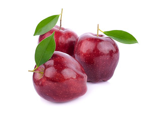 Red apple isolated on white background
