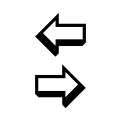 left and right arrows, navigation and direction icon