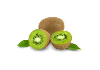 Obraz premium kiwi fruit isolated on white background
