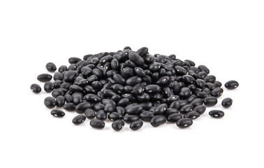 black beans isolated on white background