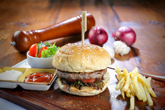 burger menu food photography