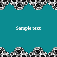 Hand drawn abstract framed background vector illustration