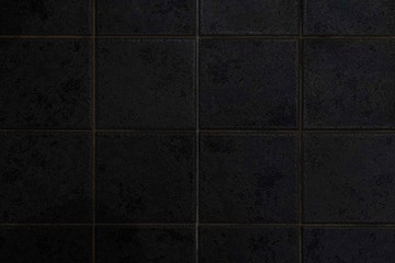 Black marble stone tile floor texture and seamless background