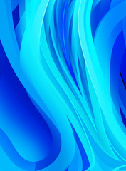 Fluid abstract background with colorful gradient. 2D illustration of modern movement.