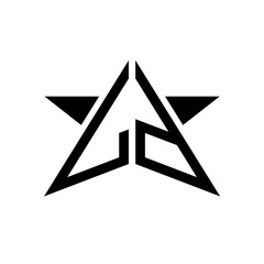 Initial Star Monogram Logo LD