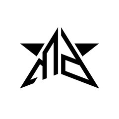 Initial Star Monogram Logo MD