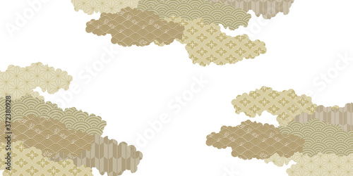 和柄 年賀状 雲 背景 Wall Mural Wallpaper Murals J Boy