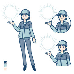 simple delivery woman_Manipulating-light