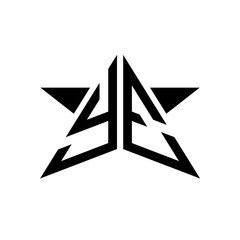 Initial Star Monogram Logo YE