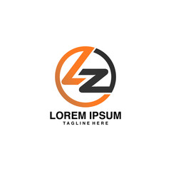 Initials L & Z Letter Logo Vector Illustration Icon
