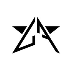 Initial Star Monogram Logo LF