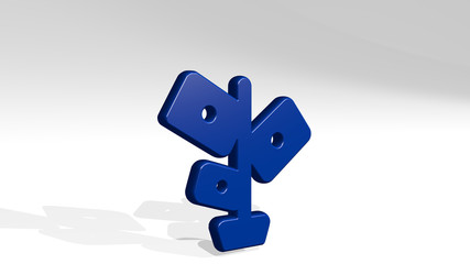 saving money seedling 3D icon casting shadow, 3D illustration for concept and background