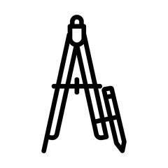 Compass icon vector illustration in line style for any projects