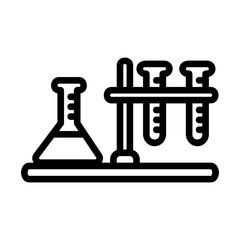 Laboratory icon vector illustration in line style for any projects