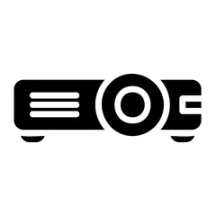 Projector icon vector illustration in solid style for any projects