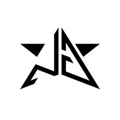Initial Star Monogram Logo NG