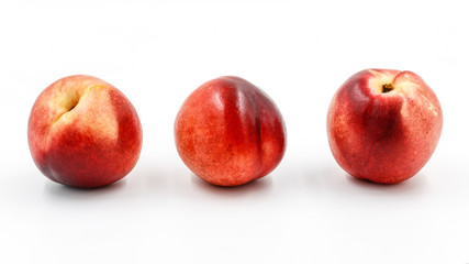 nectarine fruit isolated on white background