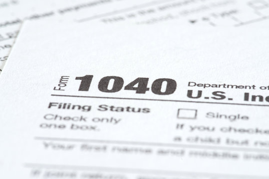 Formular Steuererkl&auml;rung 1040 in Amerika