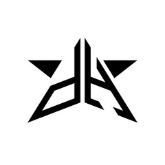 Initial Star Monogram Logo DH