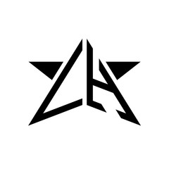 Initial Star Monogram Logo VH