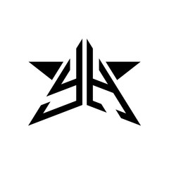 Initial Star Monogram Logo YH