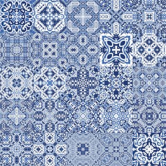 Portuguese ornamental azulejo ceramic.