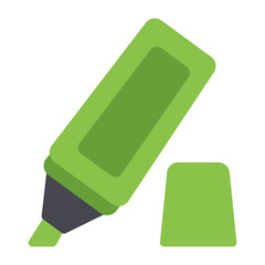Highlighter icon vector illustration in flat style for any projects