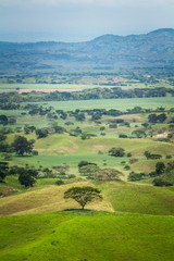 Fototapeta na wymiar Ansermanuevo en el Valle del cauca, vista aerea del municipio y sus paisajes