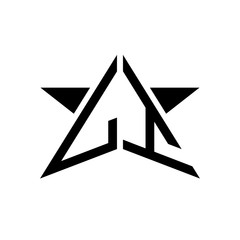 Initial Star Monogram Logo LI