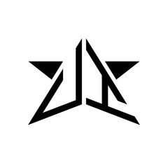 Initial Star Monogram Logo UI